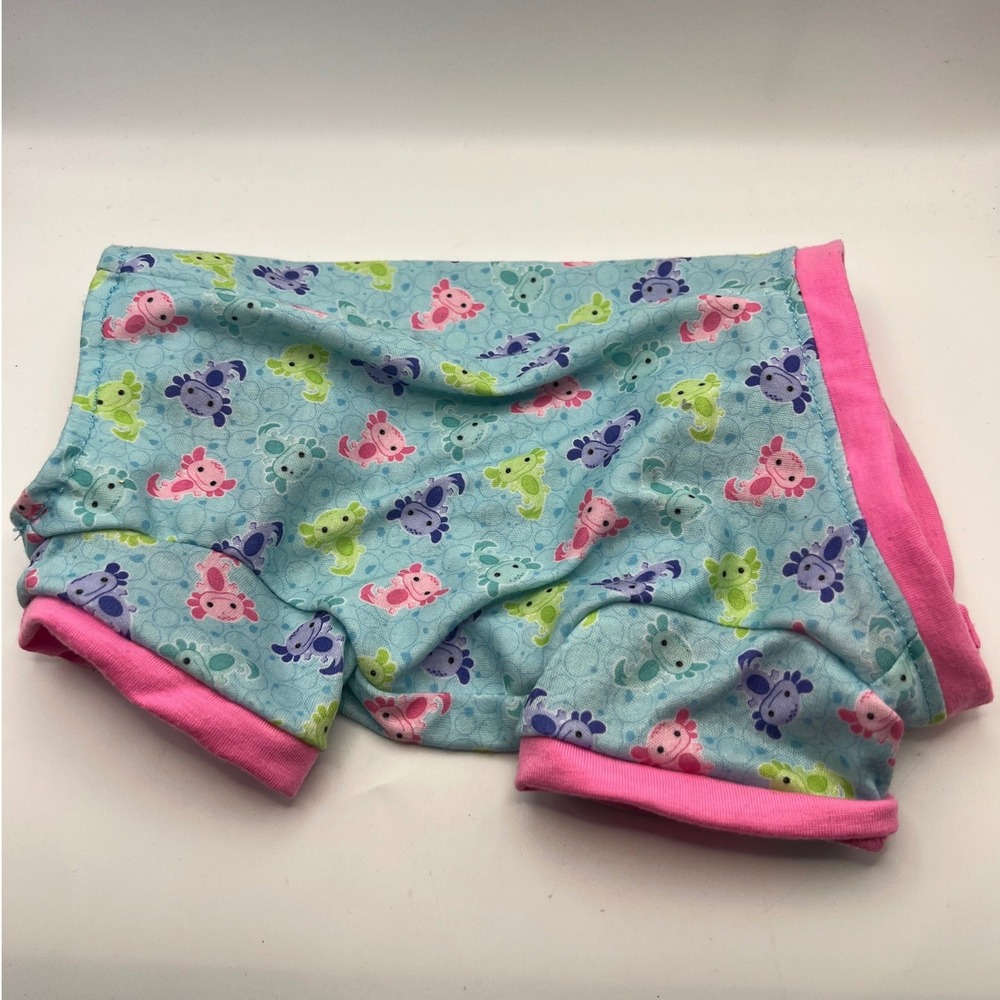 Build A Bear Axolotl Print Pajamas For Four Leg Plush Pink Blue Purple Green